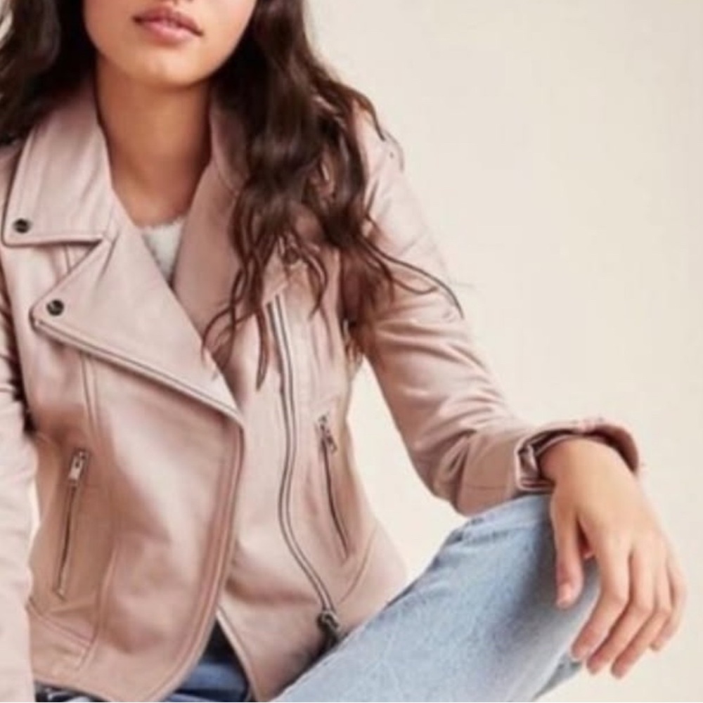 Blank NYC Blush Leather Jacket